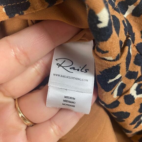 Rails Maci Linen Blend Ruffle Trim Wrap Mini Skirt - Picture 6 of 9
